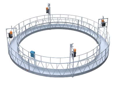 गैल्वनाइज्ड गोल आकार का निलंबित प्लेटफार्म